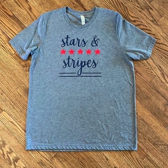 🔥3for$10 | BELLA+CANVAS⭐️🇺🇸⭐️ Fun T-shirt | Stars & Stripes | July 4th | Size L - Picture 2 of 4